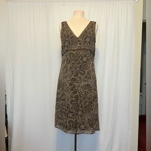 Vintage Old Navy Brown Paisley Dress
